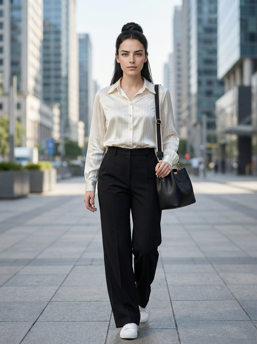 pin striped satin shirt pin striped satin shirt